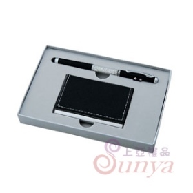 C065水鑽四用黑+皮面名片夾