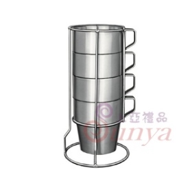 雙層隔熱攜掛式旅享杯300ML(4入組)
