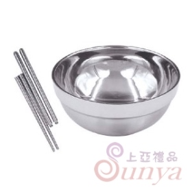 TH-384 304不鏽鋼碗筷1入組