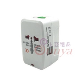 TH-729旅行萬用插頭(雙USB)