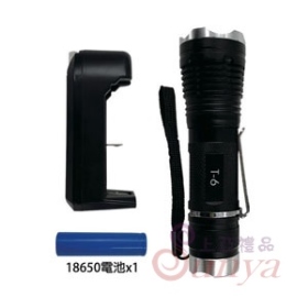 TH-730 CREE(T-6)晶片可調光3段式充電手電筒組