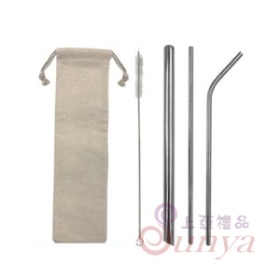 316斜口加長吸管4入組 帆布袋