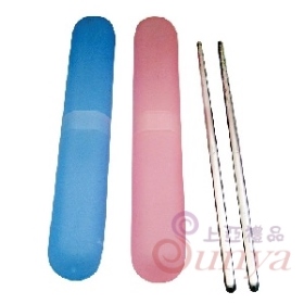 A002 19CM筷+圓筒盒(台製)