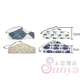 F086和風棉麻三角餐具袋