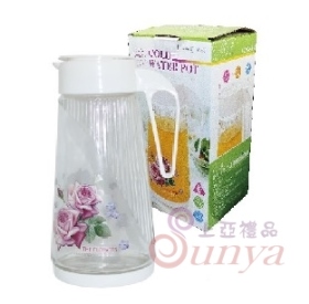 L012玫瑰緣條紋冷水壺1400ml