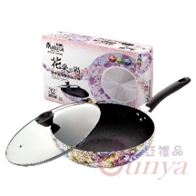 W0728花采鈦合金深型不沾炒鍋 28cm