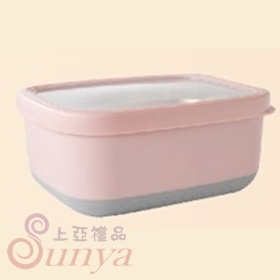 DS1004BR方型保鮮盒粉色820ml