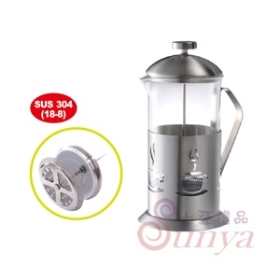 K008法式不鏽鋼濾茶壺750ml