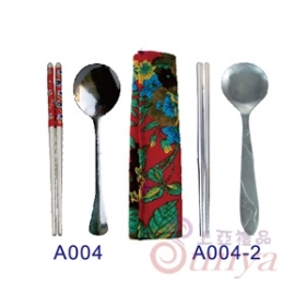 A004-2百花袋+19CM筷+仙鶴圓
