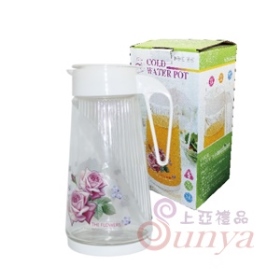 L012玫瑰緣條紋冷水壺1400ML