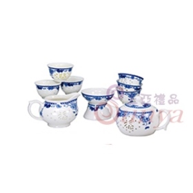 玲瓏柿子茶具組