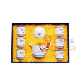 金荷花茶具組
