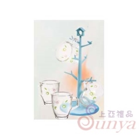 MTBS437-4N吸盤式樹杯架馬克杯(4入)