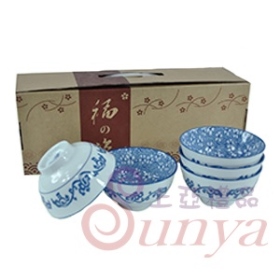 KT-4596-5 4.5"直口碗5入裝(手提盒)