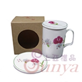 KT-4360-1F平蓋杯吸水杯墊(牛皮盒)