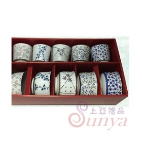 KT-4524T唐草五色5杯5碗組