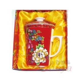 KT-6525A大紅牡丹三件式蓋杯