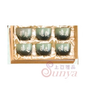 KT-3110陶藝釉6入圓湯吞杯組