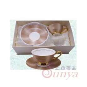 KT-6002骨瓷咖啡杯碟組-金