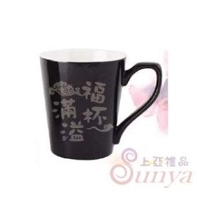 YL-7CUPB雙色釉7字杯-黑色(強化瓷)
