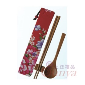 V66-9花布束口袋碳化筷