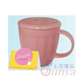 甜蜜馬卡龍附蓋杯(粉紅)