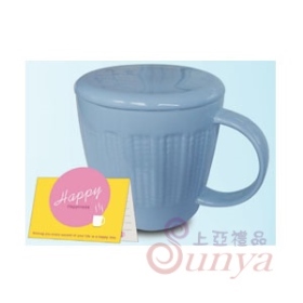 甜蜜馬卡龍附蓋杯(粉藍)